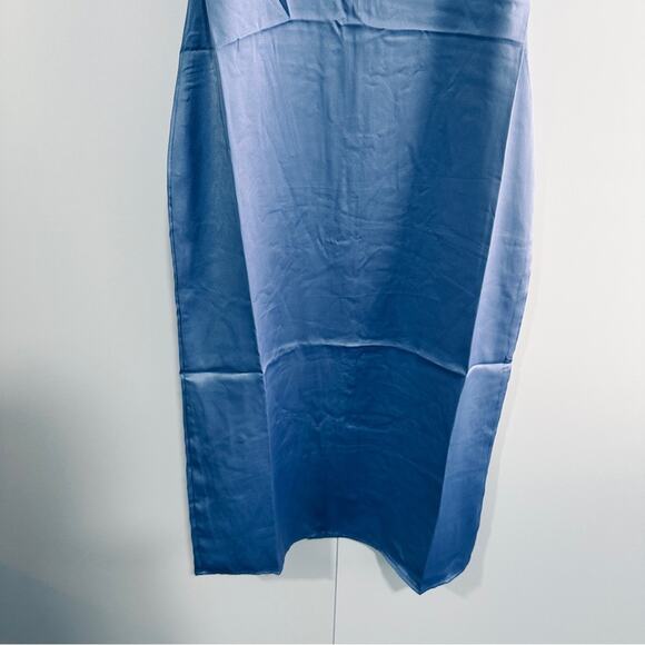 We Wore What Size 2 Silky Blue Cowl Midi Dress Party Club Bridesmaid Wedding - Picture 16 of 16